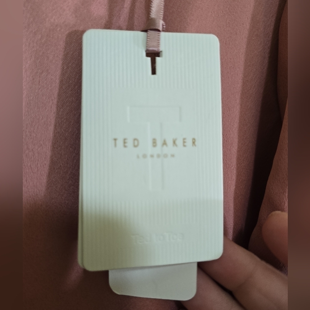 NWT Ted Baker London Eicio Layered Ruffle Frill Detail Mini Dress US 12 Pink - Picture 9 of 13